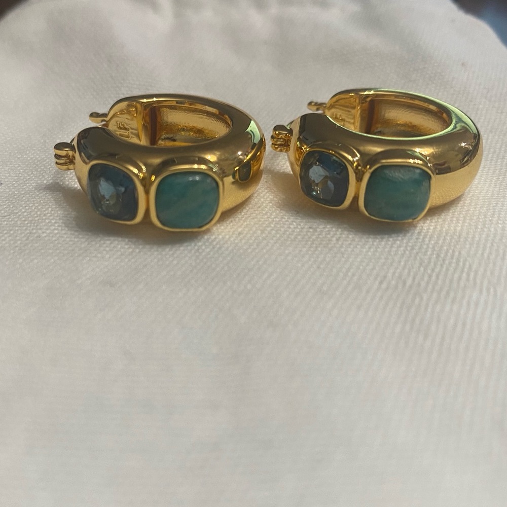 Lizzie Fortunado Piet Earrings in Sea